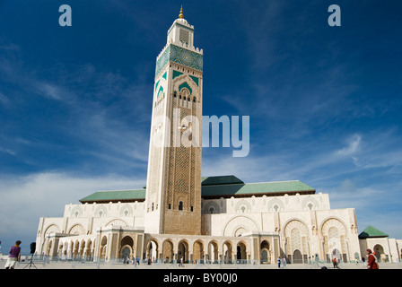 La Mosquée Hassan II, l'une des plus grandes mosquées, Casablanca, Maroc Banque D'Images