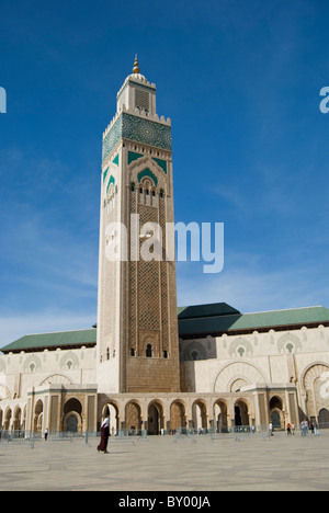 La Mosquée Hassan II, l'une des plus grandes mosquées, Casablanca, Maroc Banque D'Images