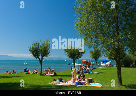 Le Lac de Constance, Wasserburg, Bade-Wurtemberg, Allemagne Banque D'Images