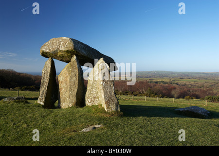 Pentre Ifan, chambre funéraire néolithique, Pembrokeshire, Pays de Galles de l'Ouest, Royaume-Uni Banque D'Images