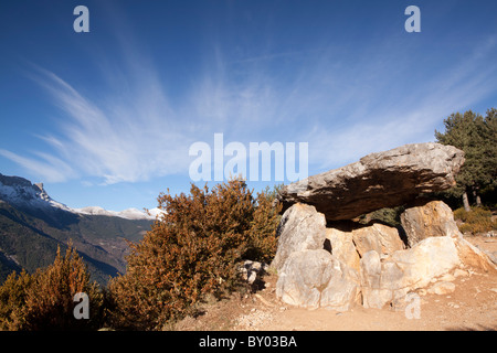 Dolmen de Tella, Parc National d'Ordesa et Monte Perdido, Huesca, Espagne Banque D'Images