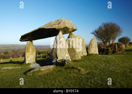 Pentre Ifan, chambre funéraire néolithique, Pembrokeshire, Pays de Galles de l'Ouest, Royaume-Uni Banque D'Images