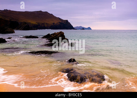 Coumeenoole Beach sur la péninsule de Dingle, Co.Kerry, République d'Irlande Banque D'Images