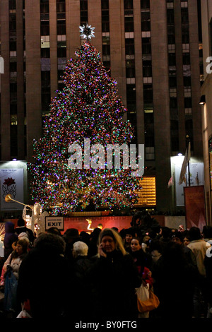 Le Centre Rockefeller à Noël, Nouvelle Yorck City Banque D'Images