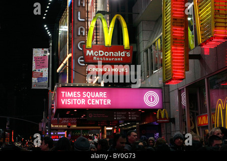 Nuit à Times Square, Manhattan, New York City Banque D'Images