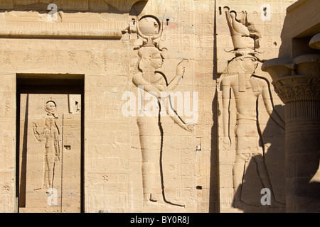 Le Temple de Philae, Egypte- grande entrée 4 Banque D'Images