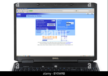 La connexion à des services bancaires en ligne Halifax, UK Banque D'Images