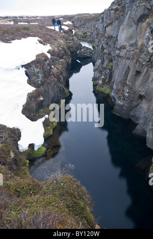 Nesgjá Asbirgi fissure volcanique,, Akureyri, Islande Banque D'Images