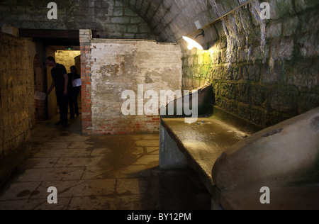 Les toilettes à Fort Douaumont, Verdun, France Banque D'Images