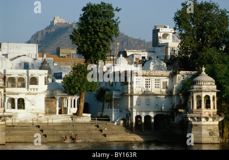 Le lac Pichola, Udaipur (Rajasthan), Indiia Banque D'Images