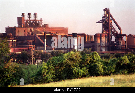 Les Corus Steel Works, Llanwern près de Newport. Banque D'Images