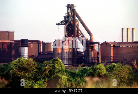 Les Corus Steel Works, Llanwern près de Newport. Banque D'Images