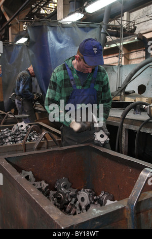 Production de moulages pour machines agricoles, Poznan, Pologne Banque D'Images