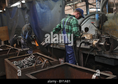 Production de moulages pour machines agricoles, Poznan, Pologne Banque D'Images