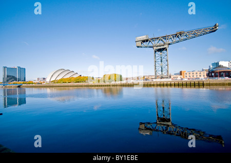 Finnieston CRane, Finniston & Clyde Glasgow SECC et Ecosse Armadillo Banque D'Images