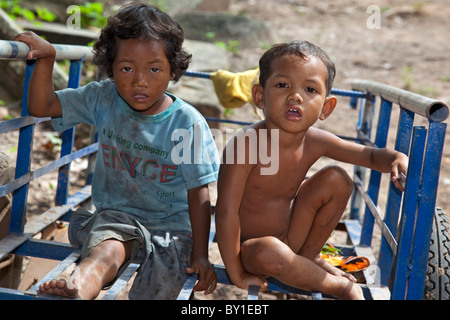 Les enfants cambodgiens, Cambodge Banque D'Images