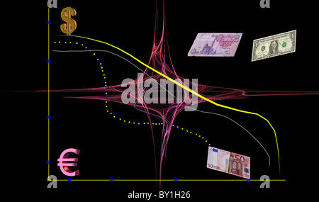 La turbulence financière.Conceptual image Banque D'Images