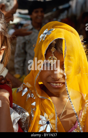 Girl à Jodhpur (Rajasthan), India Banque D'Images