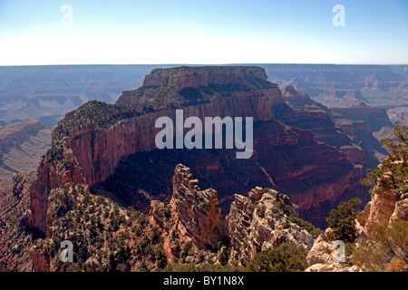 USA, Arizona, Grand Canyon National Park. Vue depuis le cap vue Royal Banque D'Images