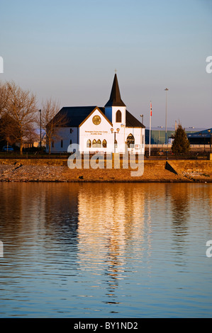 L'Europe, UK, Royaume-Uni, pays de Galles, Cardiff, Cardiff Bay, la Norwegian Church Banque D'Images