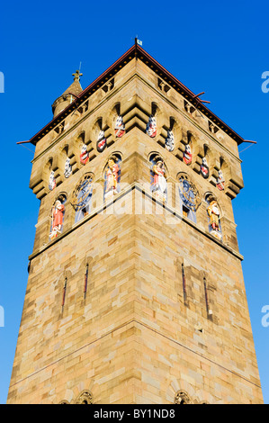 L'Europe, UK, Royaume-Uni, pays de Galles, Cardiff, Cardiff Castle, tour de l'horloge Banque D'Images