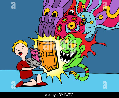 Une image d'un virus protection. Banque D'Images