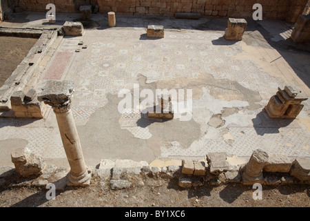 Église Byzantine de Sts. Côme et Damien, Jerash, Jordanie Banque D'Images