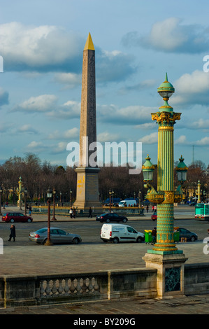 Paris, France, scènes de rue, place de la Concorde, l'Obélisque Banque D'Images