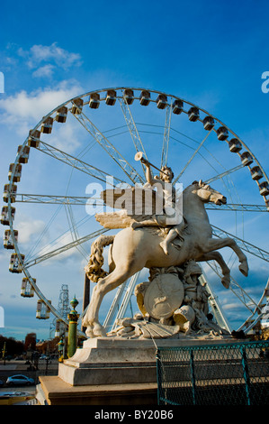 Paris, France, scènes de rue, place de la Concorde, La Grande Roue Banque D'Images