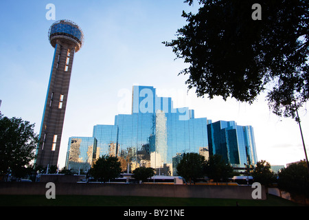 Un après-midi de la Reunion Tower à Dallas, au Texas. Banque D'Images