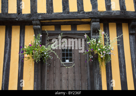 Ludlow, Shropshire, Angleterre. Une ancienne maison à pans de bois de la ville de Ludlow. Banque D'Images