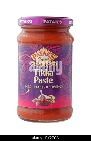 Pâte de Curry sur un fond blanc Banque D'Images