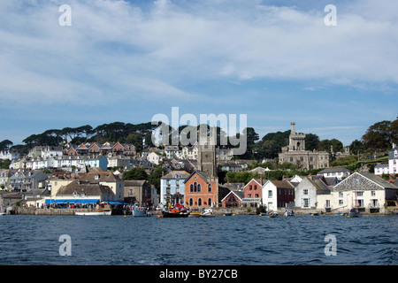 Port de Fowey town quay Banque D'Images