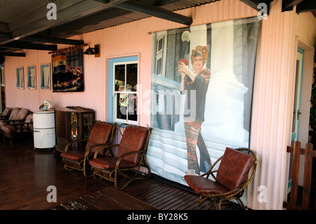 Ancienne gare ferroviaire de Darling une ville africaine proche de la côte ouest au nord de Cape Town en Afrique du Sud se Evita Perron center Banque D'Images