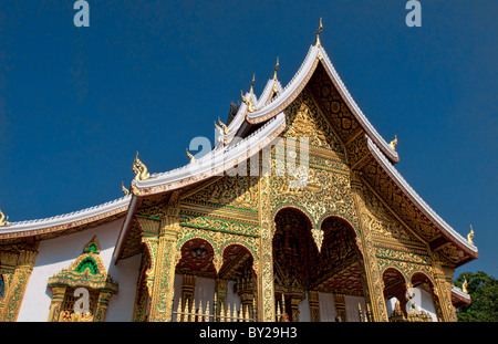 Luang Phabang Musée National de l'or et de l'architecture magnifique temple au Laos Asie Loa Banque D'Images