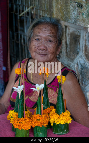 Luang Phabang laos République portrait de vieille femme de l'Asie Banque D'Images