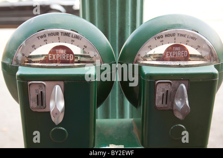 Délai expiré parking meter Banque D'Images