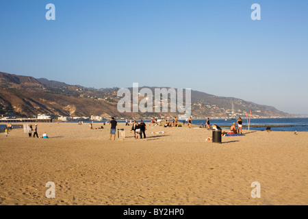 Malibu Lagoon State Beach anciennement Surfrider Beach, Malibu, Californie Banque D'Images