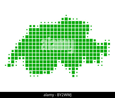 Carte de Suisse Banque D'Images