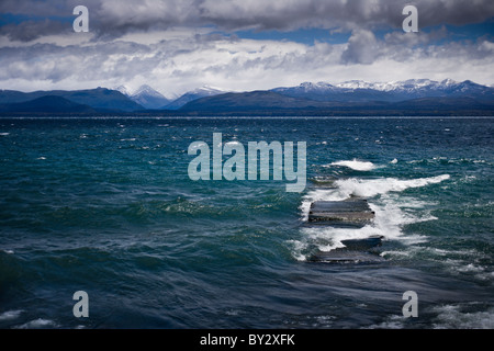 Vue sur le lac Nahuel Huapi, Bariloche, Argentine Banque D'Images