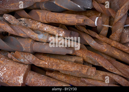 Rusty drill bits Banque D'Images