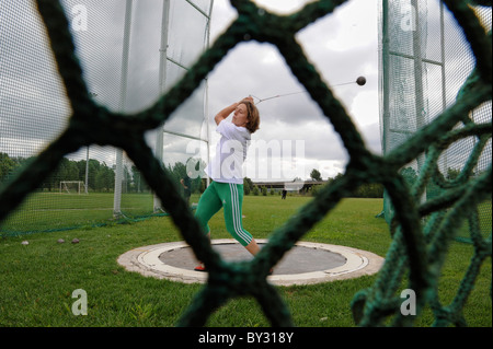 Lanceur de marteau olympique portugais Vânia Silva Banque D'Images