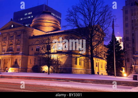 Blizzard dans South Bend Banque D'Images