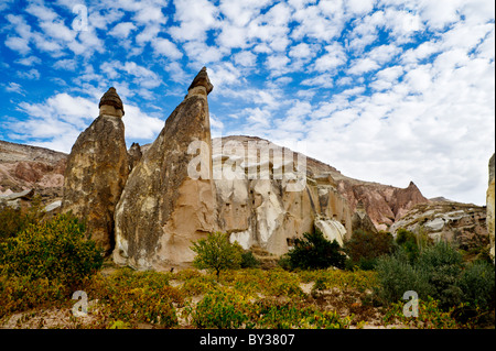 Dans les formations rocheuses de la vallée de Göreme, Cappadoce, Turquie Banque D'Images