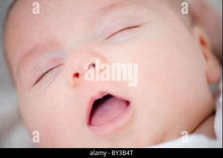 USA, New Jersey, Jersey City, baby girl (2-5 mois) portrait Banque D'Images