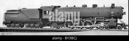 Union Pacific Railroad MT-1 Classe 4-8-2 locomotive à vapeur. Banque D'Images