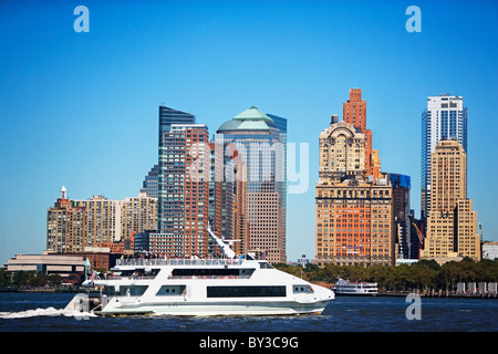 USA, New York, Manhattan, Battery Park skyline avec location de Banque D'Images