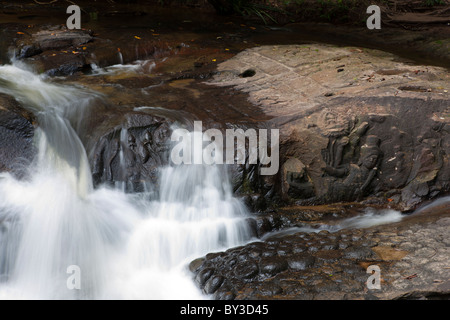 De la Rivière aux Mille Lingas un, Kbal Spean, près de Angkor, Chère Parc National Kulen. Siem Reap Cambodge, Indochine, Asie du sud-est Banque D'Images