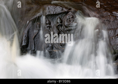 De la Rivière aux Mille Lingas un, Kbal Spean, près de Angkor, Chère Parc National Kulen. Siem Reap Cambodge, Indochine, Asie du sud-est Banque D'Images