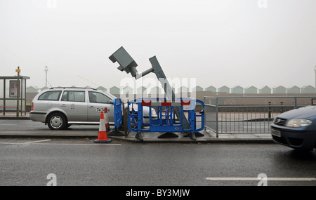 Caméra vitesse détérioré sur Hove Brighton Seafront Promenade Sussex UK Banque D'Images